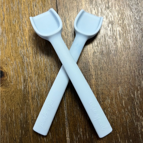 Ryan & Rose Cutie Spoovel - set of 2 blue feeding eating utensils - Picture 5 of 5